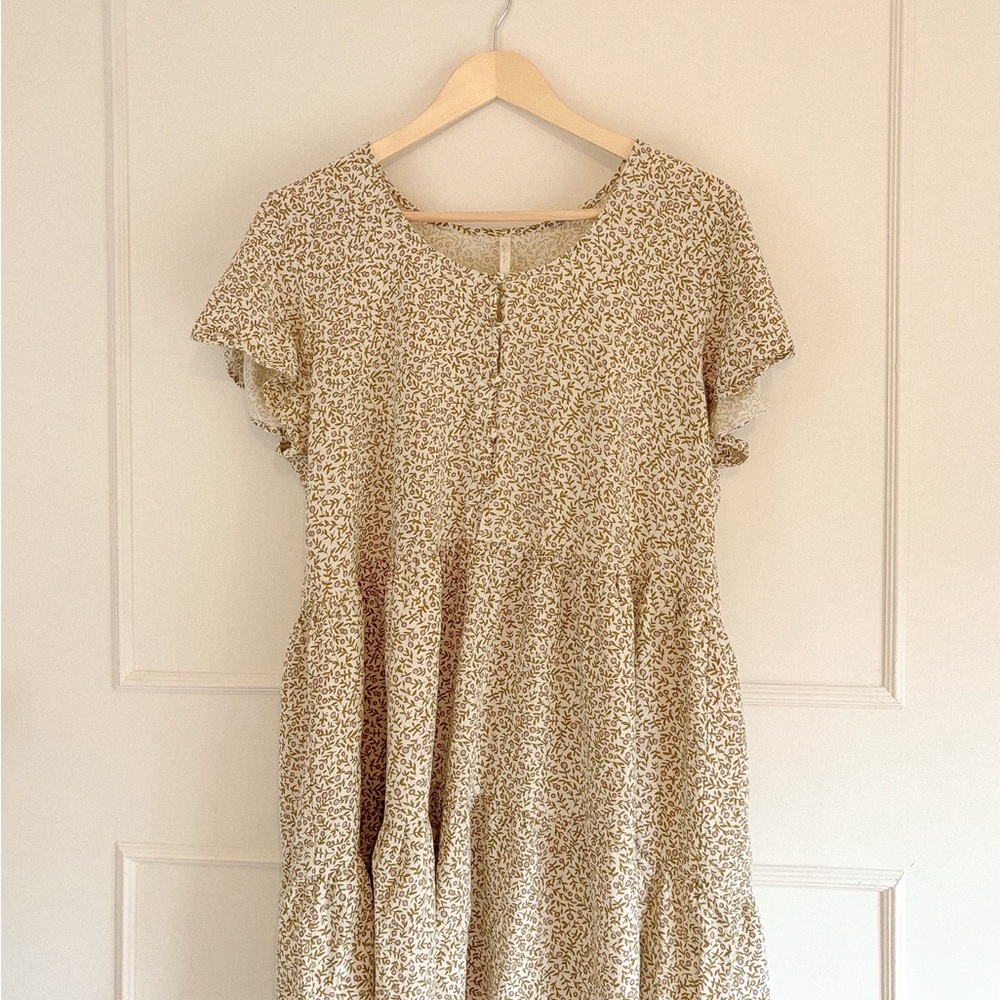 Floral Cream Mini Dress